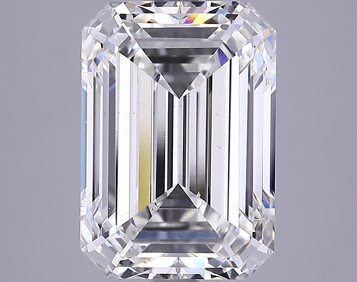 5.02 Carat Emerald Shaped Ideal Cut SI1 GIA Certified Lab Grown Diamond