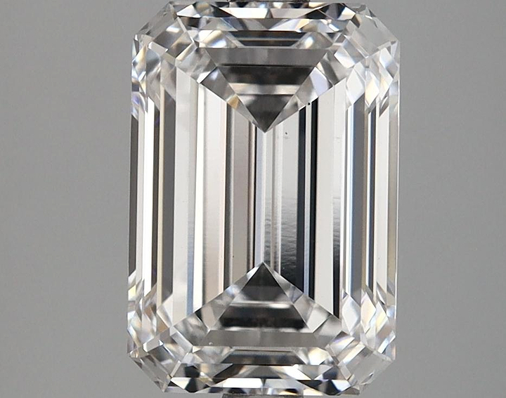 3.08 Carat Emerald Shaped Ideal Cut VS1 GIA Certified Lab Grown Diamond