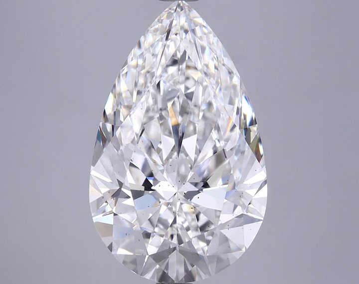 4.7 Carat Pear Shaped Ideal Cut SI1 IGI Certified Lab Grown Diamond
