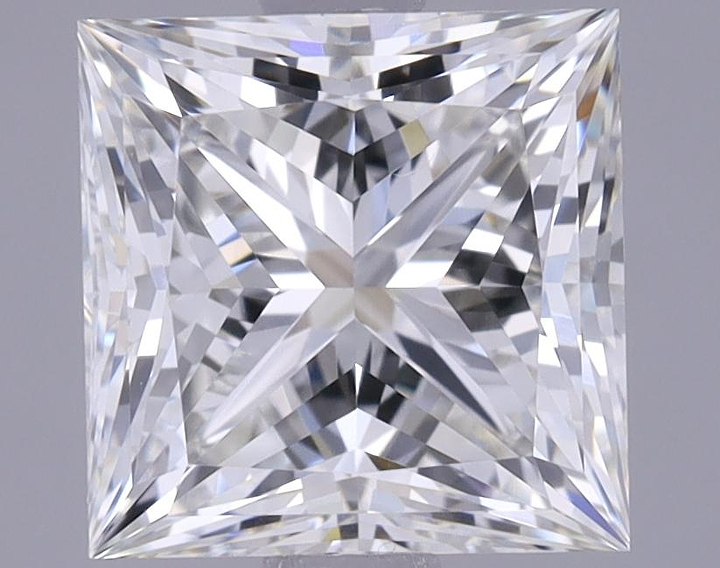 1.73 Carat Princess Shaped Ideal Cut VVS2 IGI Certified Lab Grown Diamond