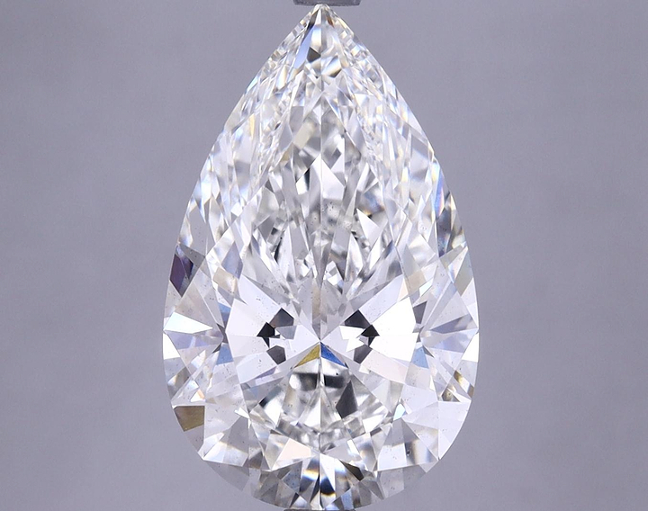 4.22 Carat Pear Shaped Ideal Cut SI1 IGI Certified Lab Grown Diamond