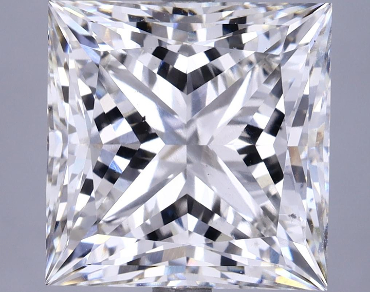 7.59 Carat Princess Shaped Ideal Cut VS2 IGI Certified Lab Grown Diamond
