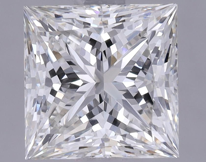 1.85 Carat Princess Shaped Ideal Cut VVS2 IGI Certified Lab Grown Diamond
