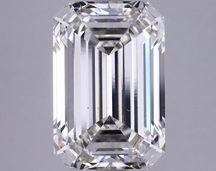 3.76 Carat Emerald Shaped Excellent Cut VS2 IGI Certified Lab Grown Diamond