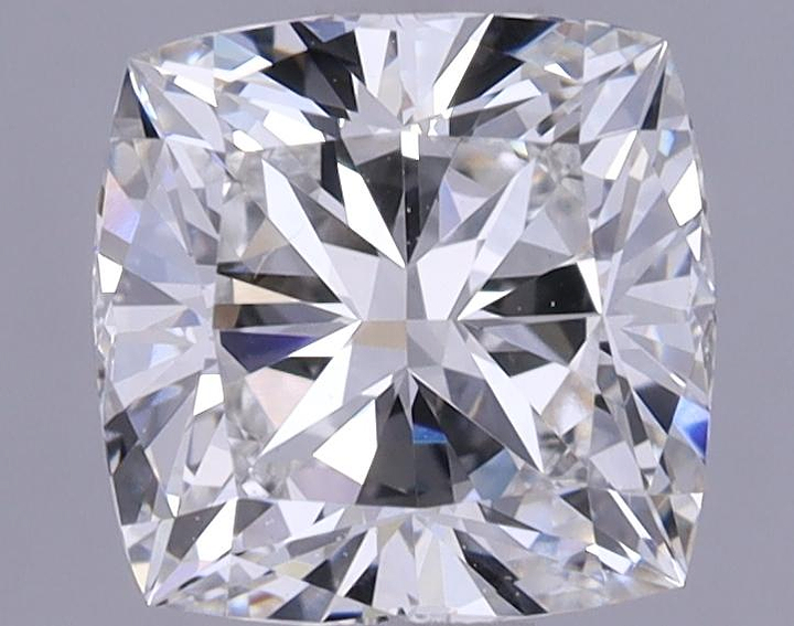 1.57 Carat Cushion Shaped Ideal Cut VVS2 IGI Certified Lab Grown Diamond