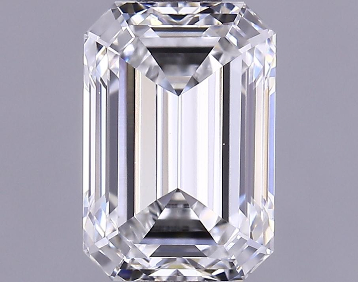 0.97 Carat Emerald Shaped Ideal Cut VVS2 IGI Certified Lab Grown Diamond