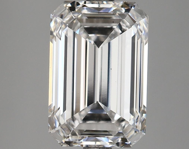 3.67 Carat Emerald Shaped Very Good Cut VS2 GIA Certified Lab Grown Diamond