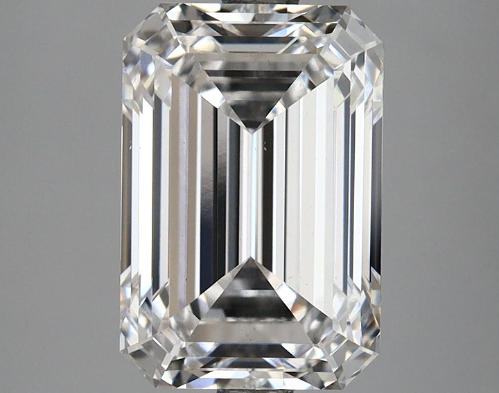 3.67 Carat Emerald Shaped Ideal Cut VS2 GIA Certified Lab Grown Diamond
