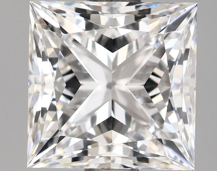 1.68 Carat Princess Shaped Ideal Cut VVS2 IGI Certified Lab Grown Diamond
