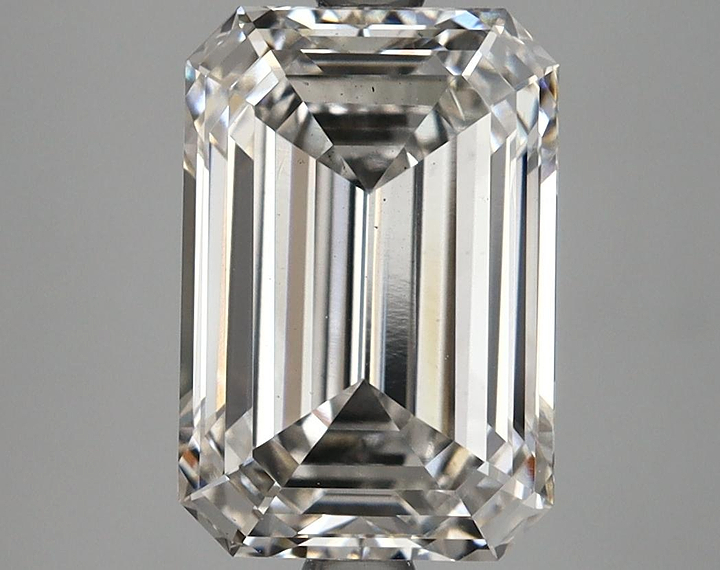 3.87 Carat Emerald Shaped Ideal Cut VS2 IGI Certified Lab Grown Diamond