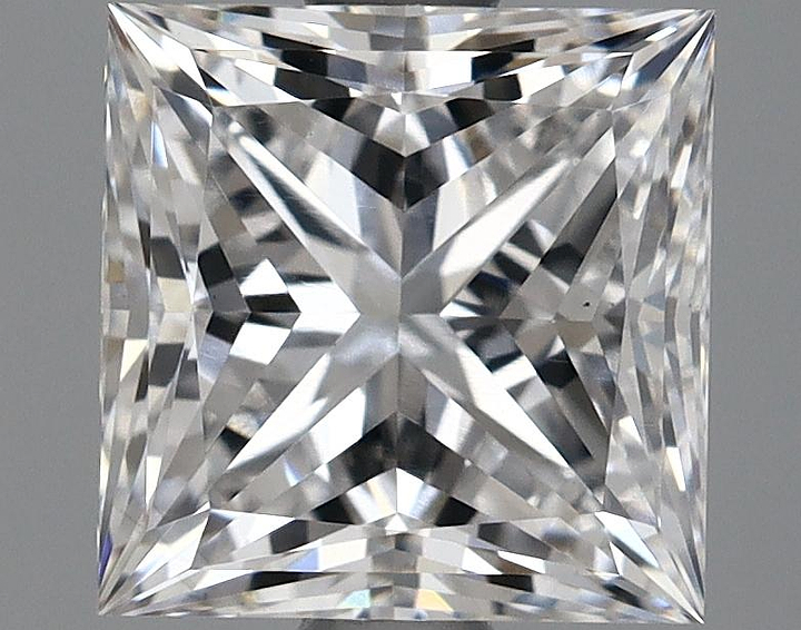 1.68 Carat Princess Shaped Ideal Cut VS1 IGI Certified Lab Grown Diamond
