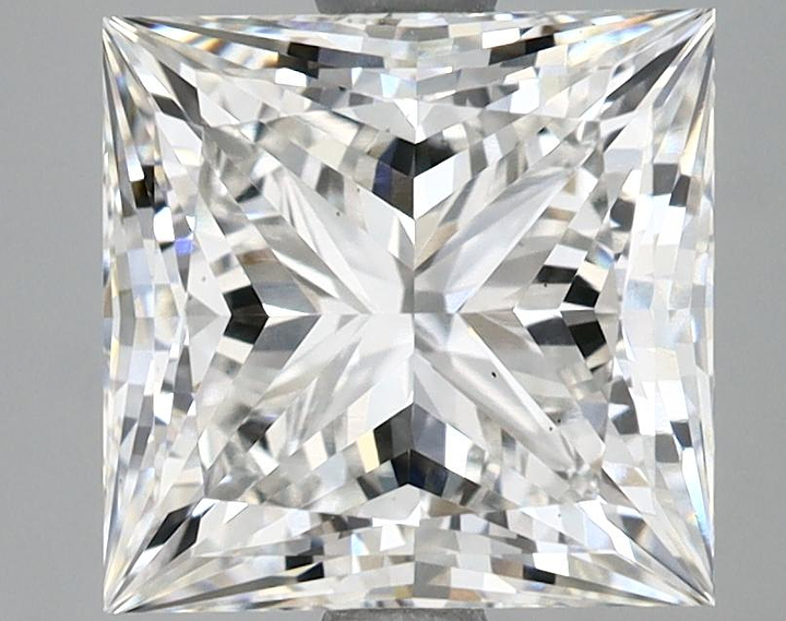 3.69 Carat Princess Shaped Ideal Cut VS2 IGI Certified Lab Grown Diamond