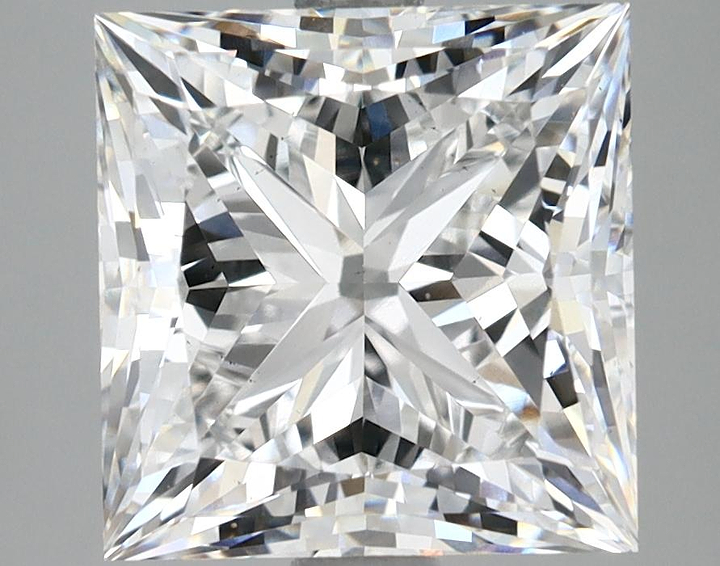 5.04 Carat Princess Shaped Ideal Cut VS2 IGI Certified Lab Grown Diamond