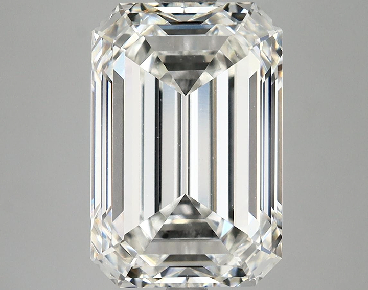 5.53 Carat Emerald Shaped Ideal Cut VVS2 IGI Certified Lab Grown Diamond