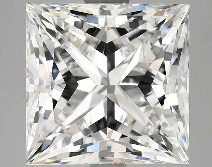 5.66 Carat Princess Shaped Ideal Cut VVS2 IGI Certified Lab Grown Diamond