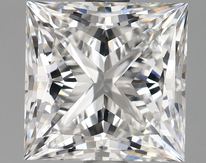 2.55 Carat Princess Shaped Ideal Cut VVS2 IGI Certified Lab Grown Diamond