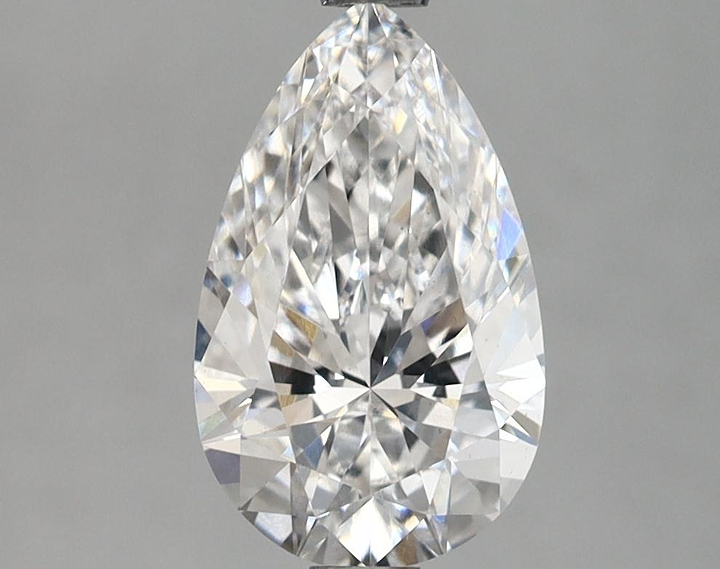 1.68 Carat Pear Shaped Ideal Cut VVS2 IGI Certified Lab Grown Diamond