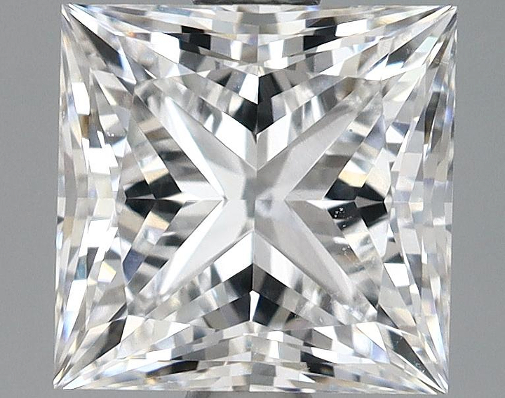 1.68 Carat Princess Shaped Ideal Cut VVS2 IGI Certified Lab Grown Diamond