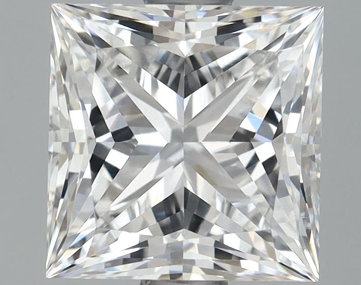 1.68 Carat Princess Shaped Ideal Cut VVS2 IGI Certified Lab Grown Diamond