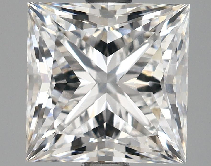 2.52 Carat Princess Shaped Ideal Cut VVS2 IGI Certified Lab Grown Diamond