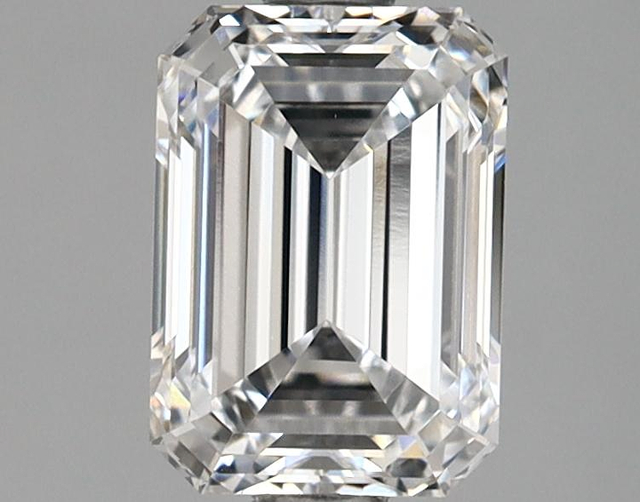 1.57 Carat Emerald Shaped Ideal Cut VVS2 IGI Certified Lab Grown Diamond