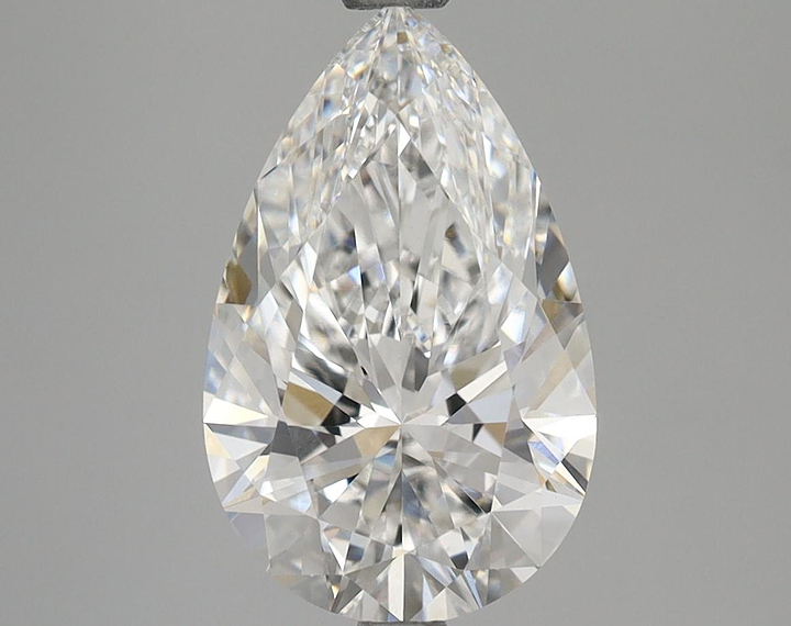 2.87 Carat Pear Shaped Ideal Cut VVS2 IGI Certified Lab Grown Diamond