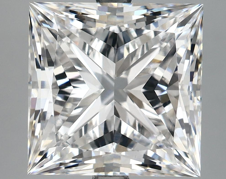 6.77 Carat Princess Shaped Ideal Cut VVS2 IGI Certified Lab Grown Diamond