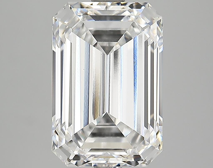 4.59 Carat Emerald Shaped Excellent Cut VVS2 IGI Certified Lab Grown Diamond