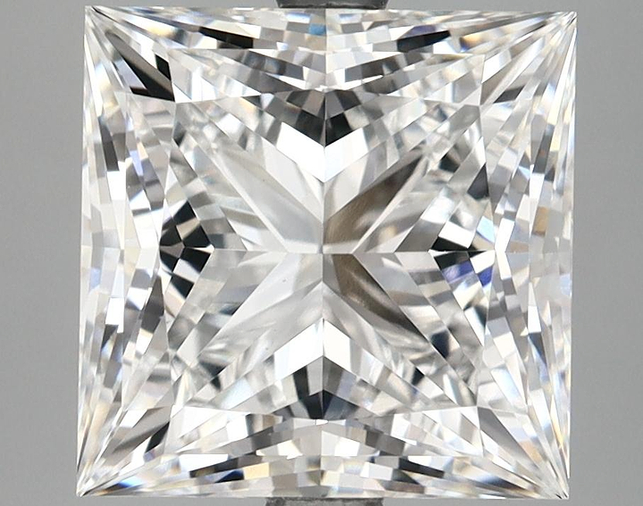 5.07 Carat Princess Shaped Ideal Cut VVS2 IGI Certified Lab Grown Diamond