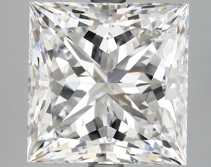 6.05 Carat Princess Shaped Ideal Cut VS1 IGI Certified Lab Grown Diamond