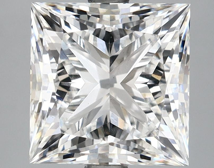 3.76 Carat Princess Shaped Ideal Cut VVS2 IGI Certified Lab Grown Diamond