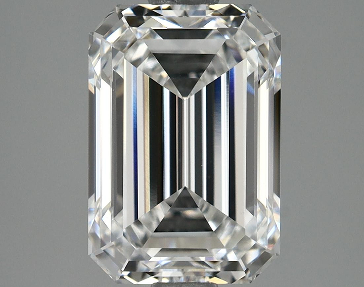 2.55 Carat Emerald Shaped Ideal Cut VVS2 IGI Certified Lab Grown Diamond
