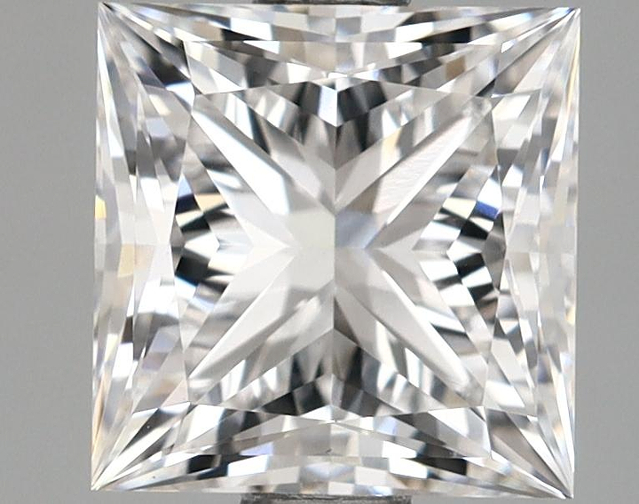 1.67 Carat Princess Shaped Ideal Cut VVS2 IGI Certified Lab Grown Diamond