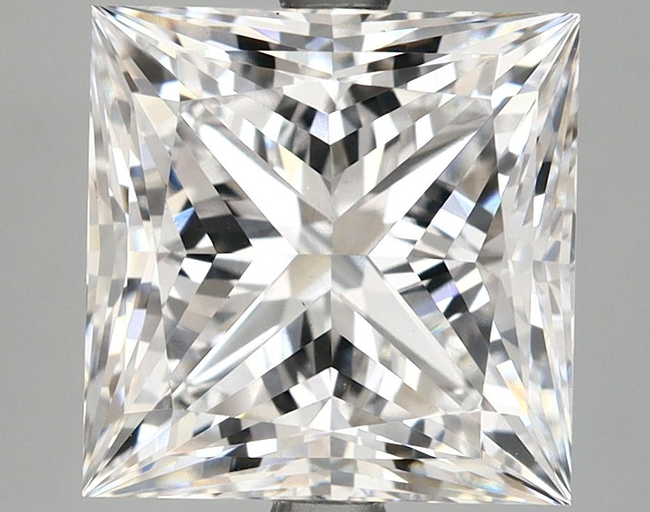 5.64 Carat Princess Shaped Ideal Cut VVS2 IGI Certified Lab Grown Diamond