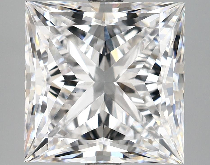 5.65 Carat Princess Shaped Ideal Cut VVS2 IGI Certified Lab Grown Diamond