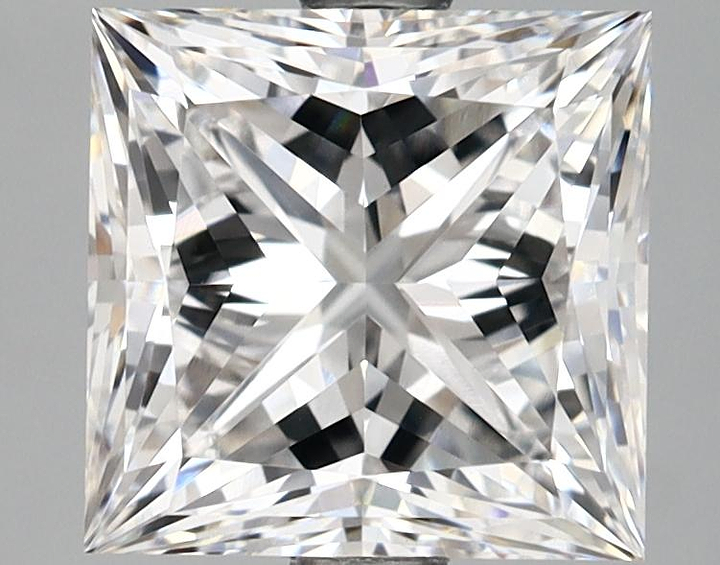 3.08 Carat Princess Shaped Ideal Cut VVS2 IGI Certified Lab Grown Diamond