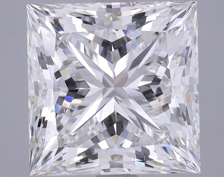 5.09 Carat Princess Shaped Ideal Cut VS2 GIA Certified Lab Grown Diamond