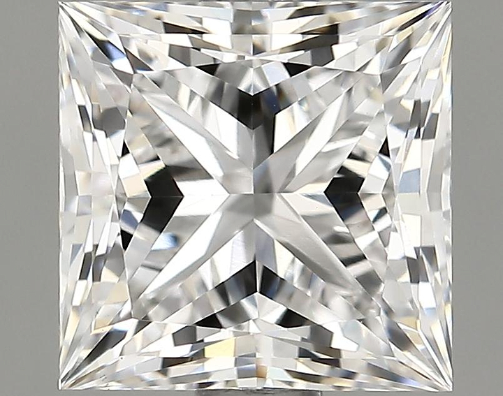 1.87 Carat Princess Shaped Ideal Cut VVS2 IGI Certified Lab Grown Diamond
