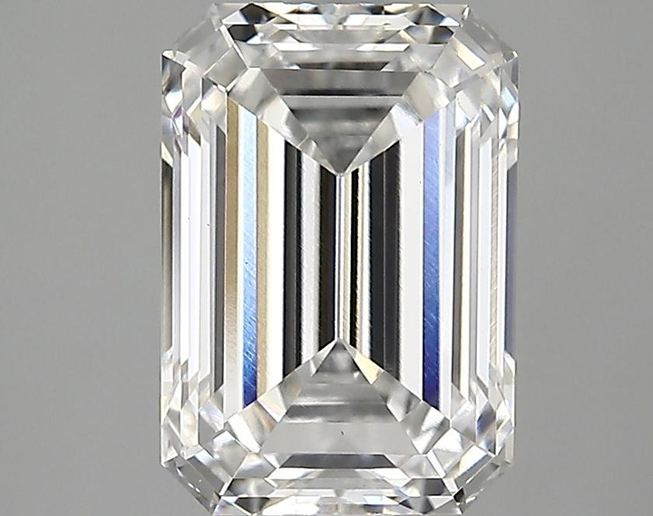 2.88 Carat Emerald Shaped Ideal Cut VVS2 IGI Certified Lab Grown Diamond