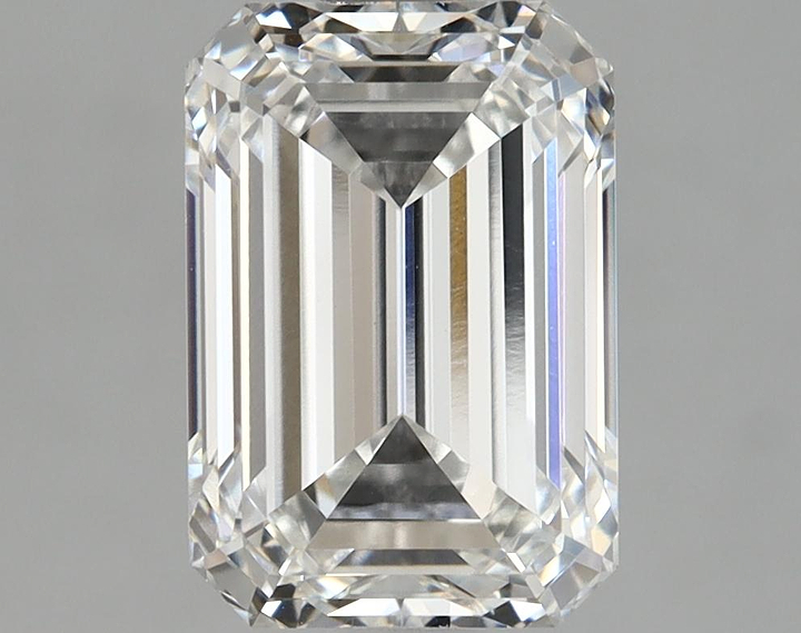 2.06 Carat Emerald Shaped Ideal Cut VVS2 IGI Certified Lab Grown Diamond