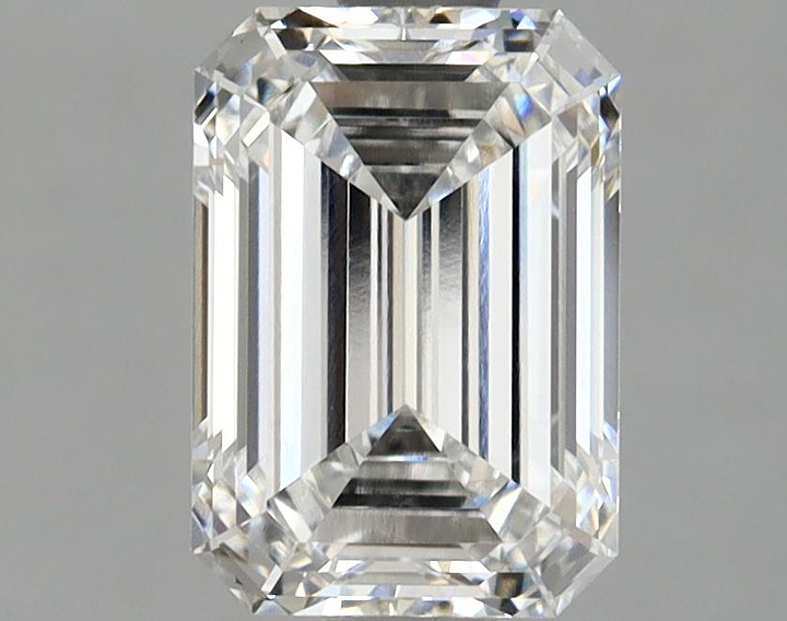 1.55 Carat Emerald Shaped Ideal Cut VVS2 IGI Certified Lab Grown Diamond