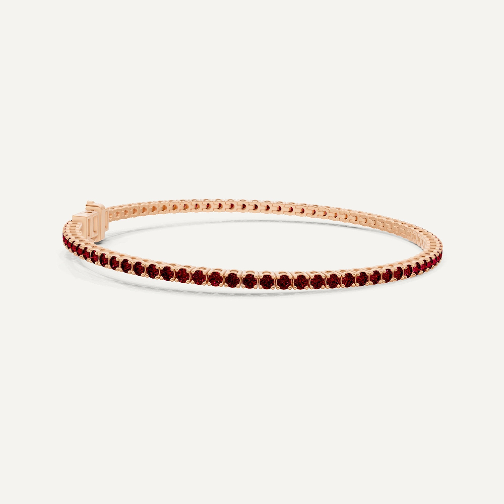 _roll_image@SKU:B2412-RBDR03000004P #metal_silver-with-rose-plating+origin_lab-grown+bracelet-length-inches_7