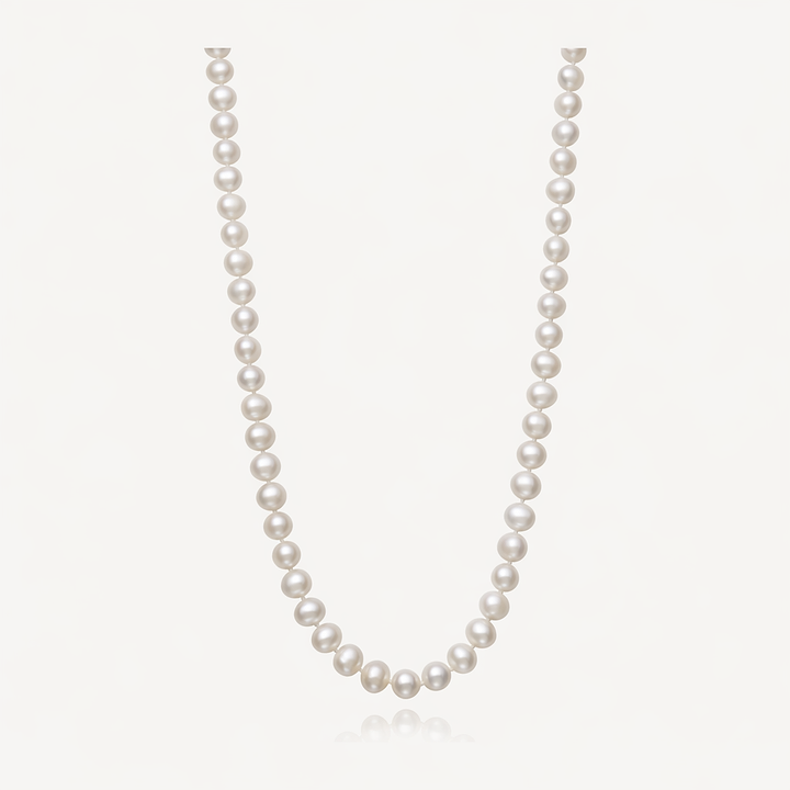 Freshwater Pearl Strand Necklace with Sterling Silver Clasp