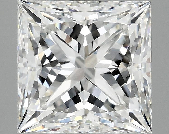 4.05 Carat Princess Shaped Ideal Cut VVS2 IGI Certified Lab Grown Diamond