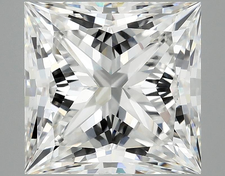 4.52 Carat Princess Shaped Ideal Cut VVS2 IGI Certified Lab Grown Diamond