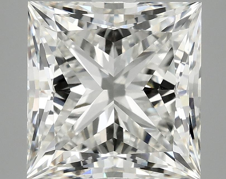 5.04 Carat Princess Shaped Ideal Cut VVS2 IGI Certified Lab Grown Diamond