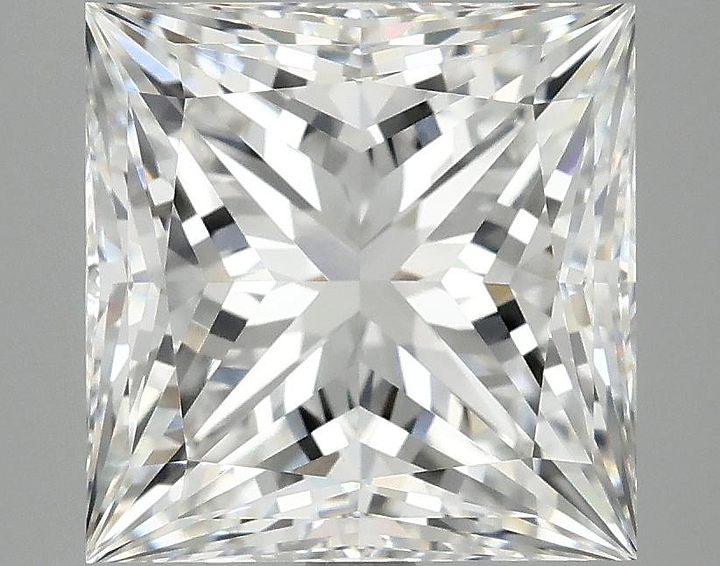 5.08 Carat Princess Shaped Ideal Cut VVS2 IGI Certified Lab Grown Diamond