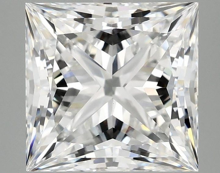 4.71 Carat Princess Shaped Ideal Cut VVS2 IGI Certified Lab Grown Diamond