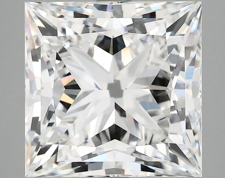 6.05 Carat Princess Shaped Ideal Cut VVS2 IGI Certified Lab Grown Diamond