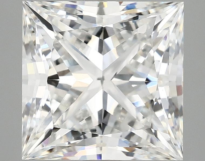 4.05 Carat Princess Shaped Ideal Cut VVS2 IGI Certified Lab Grown Diamond